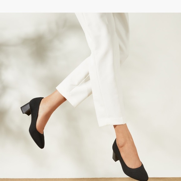 Black VIVAIA Women's Shoes Almond Toe Block Heel (Tamia Block) - Picture 1 of 16